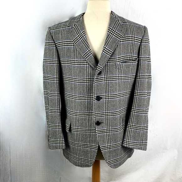 1950s Langroch Princton Sports Coat 40 Prince of Wales Cashmere Tweed Excellent
